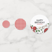 Pizza Party Geburtstagstisch Confetti Konfetti (Rückseiten)