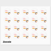 Pizza Party Girl Stickers (Blatt)