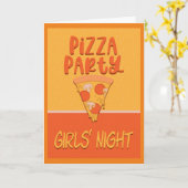 Pizza Party Girls Night Einladung (Gelbe Blume)