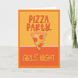 Pizza Party Girls Night Einladung