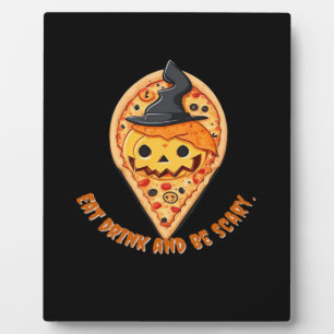 Pizza-Party-Halloween-Kürbis-Hexenhut Essential Fotoplatte