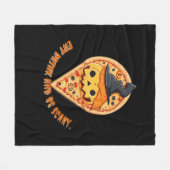 Pizza Party Halloween Pumpkin Witch Hat Essential Fleecedecke (Vorderseite (Horizontal))