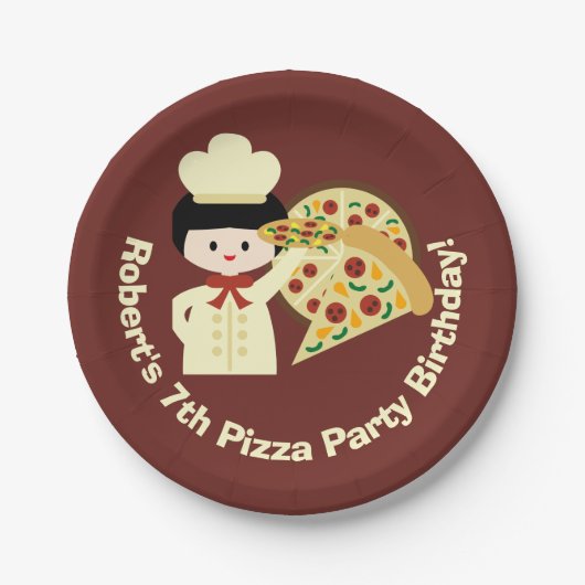 Pizza Party Happy Birthday Paper Teller (Vorderseite)