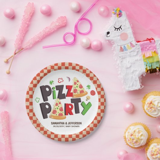 Pizza-Party im modernen Stil Pappteller (Party)