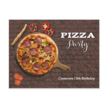 Pizza Party Individuelle Einladung