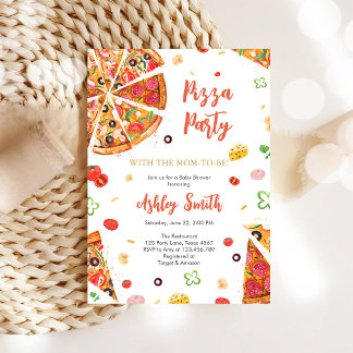 Pizza Party Invitation Pizza Birthday Party Einladung