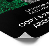 Pizza-Party (italienische Flagge) Poster (Ecke)