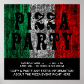 Pizza-Party (italienische Flagge) Poster (Vorne)