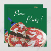 PIZZA PARTY, ITALIENISCHE KÜCHE Abendessen, Brunch Einladung (Vorne/Hinten)