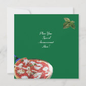 PIZZA PARTY, ITALIENISCHE KÜCHE Abendessen, Brunch Einladung (Rückseite)