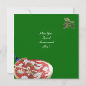 PIZZA PARTY, ITALIENISCHE KÜCHE Abendessen, Brunch Einladung (Rückseite)