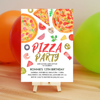 Pizza Party Italienischer Fun Kindergeburtstag Einladung