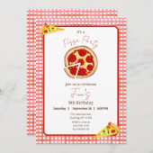 Pizza Party jeden Geburtstag Einladung (Vorne/Hinten)