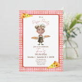 Pizza Party jedes Alters Geburtstag Foto Einladung (Stehend Vorderseite)