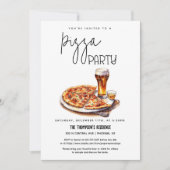 Pizza Party Jeglicher Anlass Party Pizza Night Par Einladung (Vorderseite)