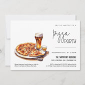 Pizza Party Jeglicher Anlass Party Pizza Night Par Einladung (Vorderseite)