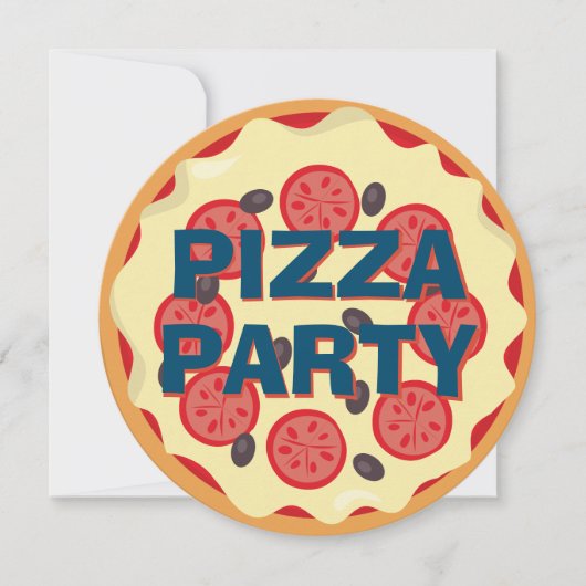 Pizza Party Jeglicher Kindergeburtstag Einladung (Vorderseite)