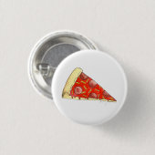 Pizza Party Käse Pepperoni Pie Slice Pizzeria Button (Vorne & Hinten)