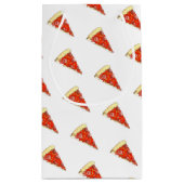 Pizza Party Käse Pepperoni Pie Slice Pizzeria Kleine Geschenktüte (Rückseite)