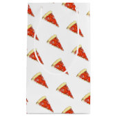 Pizza Party Käse Pepperoni Pie Slice Pizzeria Kleine Geschenktüte (Vorderseite)