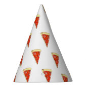 Pizza Party Käse Pepperoni Pie Slice Pizzeria Partyhütchen (Rechts)