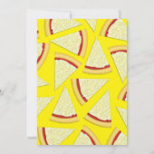 Pizza Party Käse Pizza Slice Einladung (Rückseite)