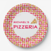 Pizza Party Kids Birthday Pappteller (Vorderseite)