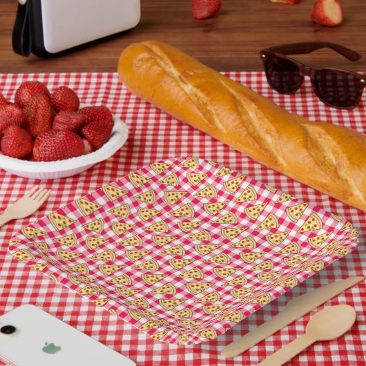 Pizza Party Kids Birthday Pappteller (Picknick)