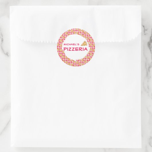 Pizza Party Kids Birthday Runder Aufkleber (Tasche)
