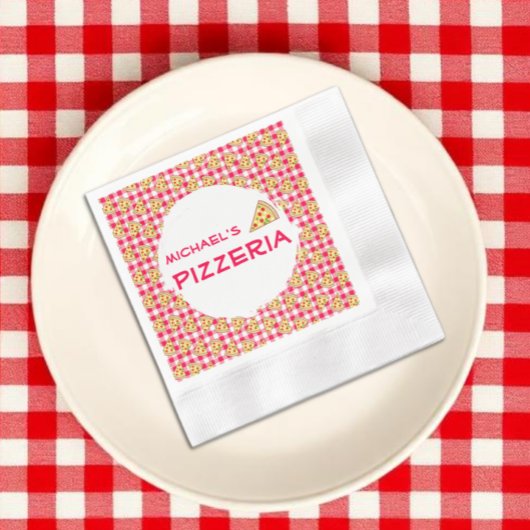 Pizza Party Kids Birthday Serviette