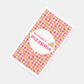 Pizza Party Kids Birthday Serviette (Ecke)
