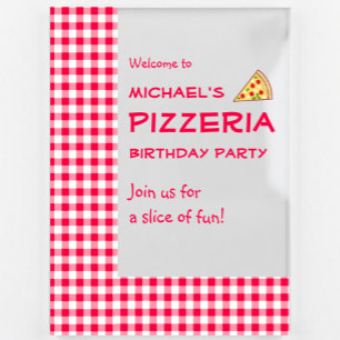 Pizza-Party Kindergeburtstag Acrylschild