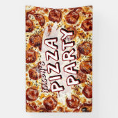 Pizza-Party Kindergeburtstag Banner (Vertikal)