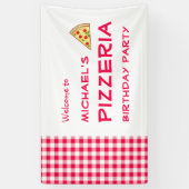 Pizza-Party Kindergeburtstag Banner (Vertikal)
