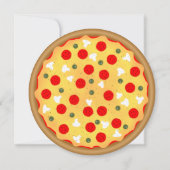 Pizza Party Kindergeburtstag Einladung (Rückseite)