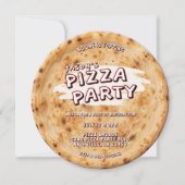 Pizza-Party Kindergeburtstag Einladung (Vorderseite)