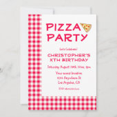 Pizza-Party Kindergeburtstag Einladung (Vorderseite)