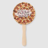 Pizza-Party Kindergeburtstag Fächer (Vorderseite)