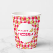 Pizza-Party Kindergeburtstag Pappbecher (Vorderseite)