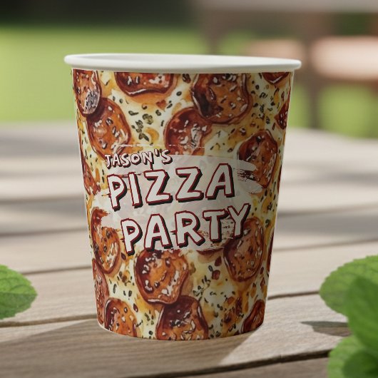 Pizza-Party Kindergeburtstag Pappbecher
