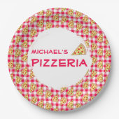 Pizza-Party Kindergeburtstag Pappteller (Vorderseite)