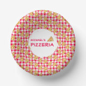 Pizza-Party Kindergeburtstag Pappteller (Vorderseite)