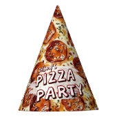 Pizza-Party Kindergeburtstag Partyhütchen (Vorderseite)