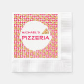Pizza-Party Kindergeburtstag Serviette (Vorderseite)