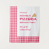 Pizza-Party Kindergeburtstag Wandteppich (Vorderseite)