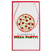Pizza-Party Kleine Geschenktüte (Rückseite)
