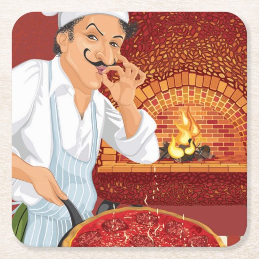 Pizza Party Koch Paper Untersetzer - SRF (Vorderseite)