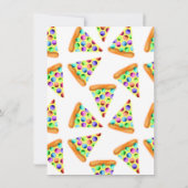 Pizza-Party (Lila) Einladung (Rückseite)