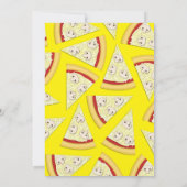Pizza Party Mushrrom Pizza Slice Einladung (Rückseite)