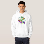 Pizza Party Music Dj Alien Hoodie (Vorne ganz)